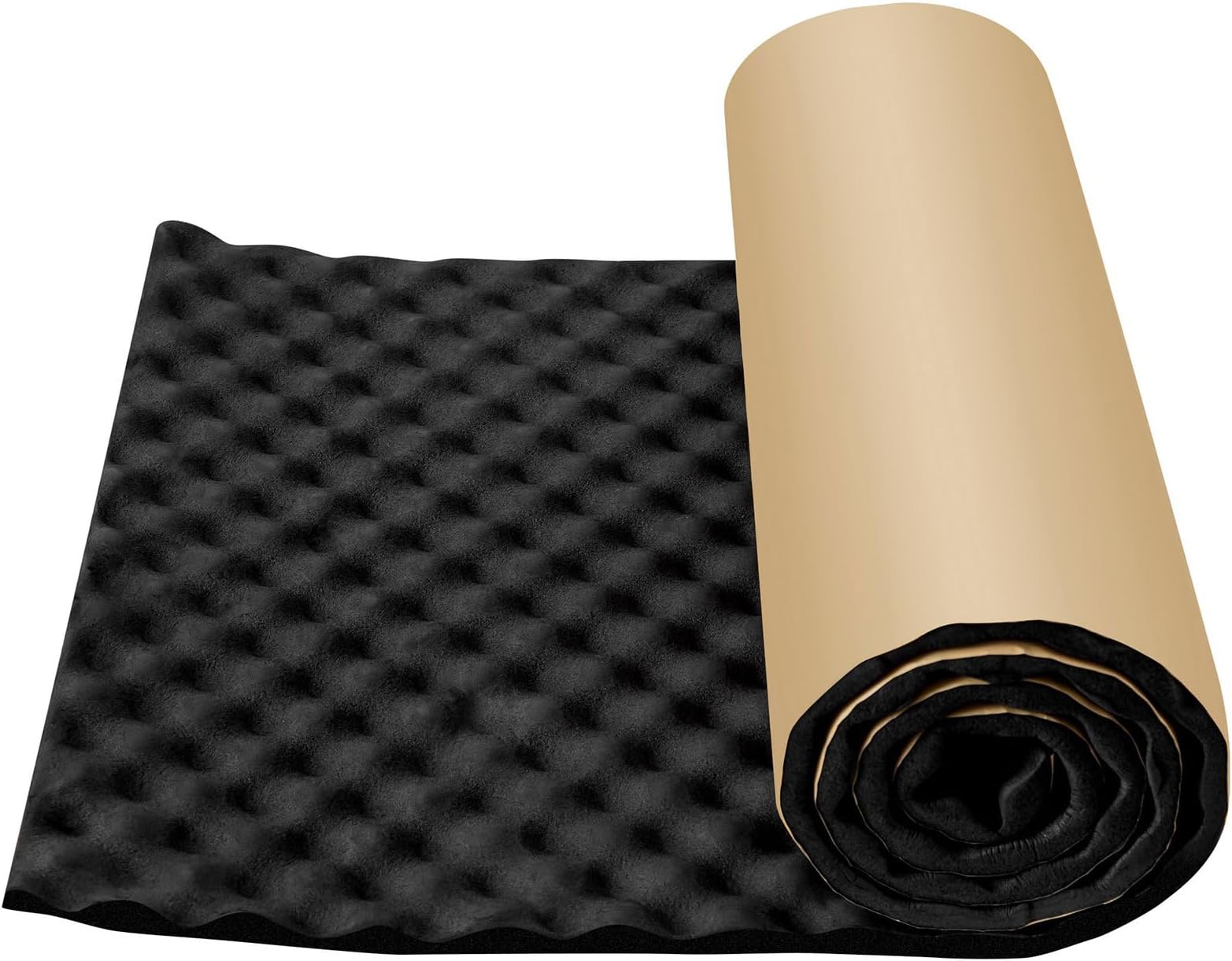 20 mm Insulation Roll, Auto Self-Adhesive Sound proofing Foam for Van, Car Sound Sound deadening mat, Noise Acoustic Dampening, Black - 200 cm x 50 cm (Roll)