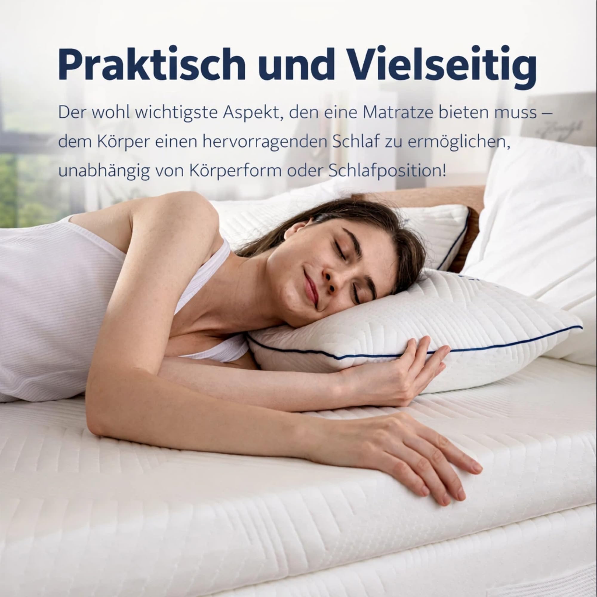 MLILY Matratzen Topper 90x200cm Matratzenauflage aus Komfortschaum mit Kühlender Gelschaumschicht, Gel Matratzentopper 7cm Höhe Zertifiziert nach Oeko Tex und CertiPur, 90x200 cm