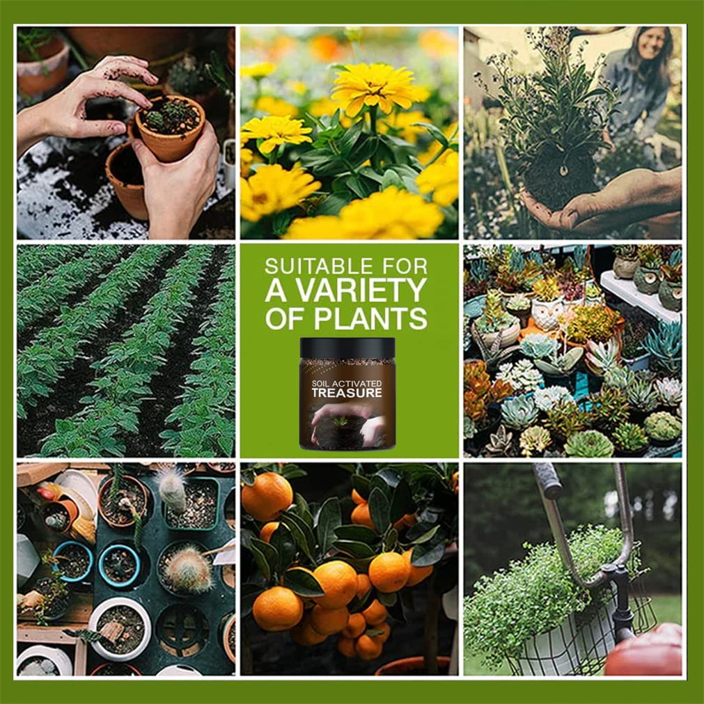 Soil Activated Treasure, Soil Activators For Garden Beds , Potting Mix, Lawns And Gardens, Pimprove Soil, Improve Nutrient Uptake, Soil Plant Flower Fertilizer Activation Treasure Activator (1)