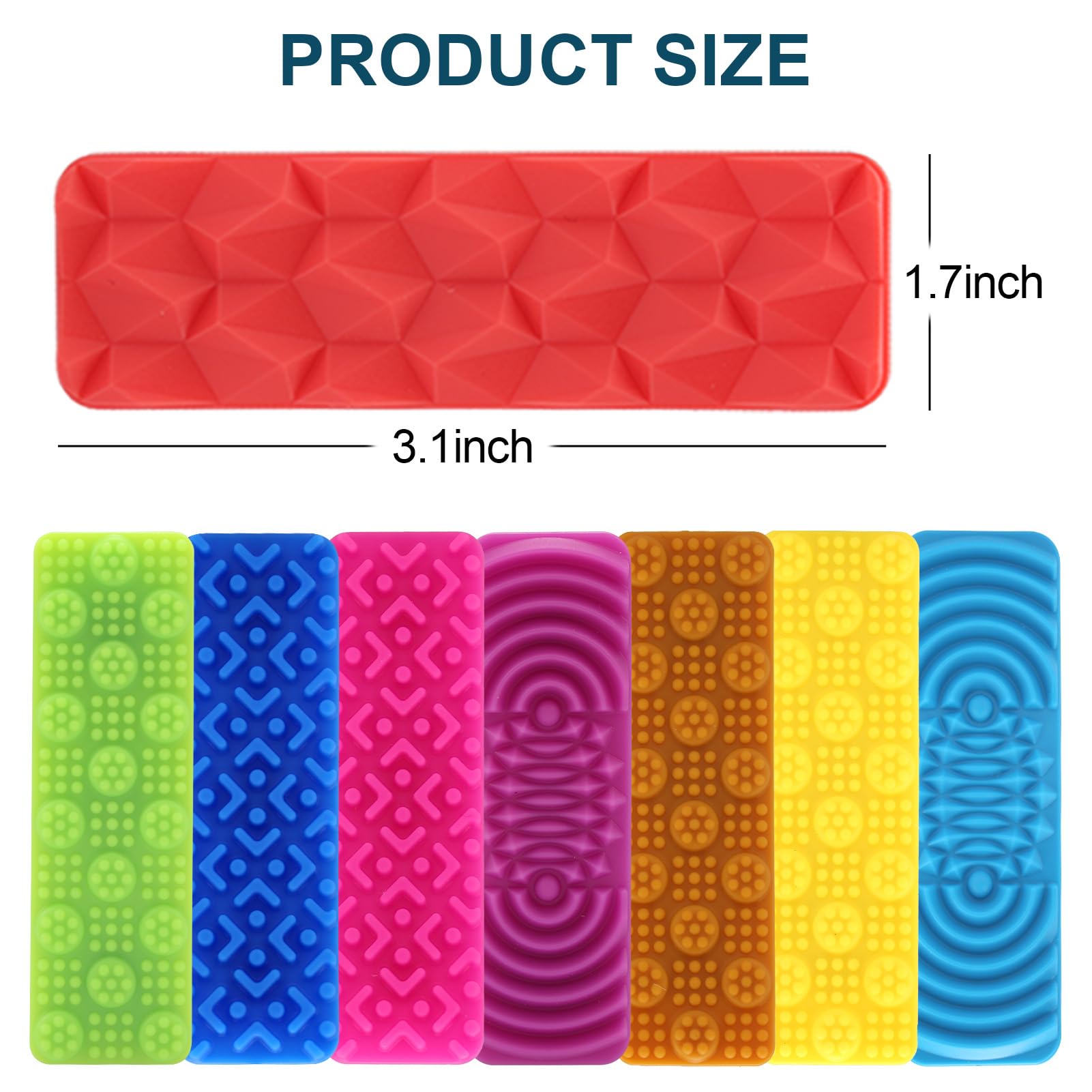 8 Pack Textured Sensory Suction Fidget Toys for Kids Adults Quiet Sensory Strips Stickers Autism ADHD Calming Anxiety Stress Relief Classroom Desk Must Have Christmas Stocking Stuffers Gifts