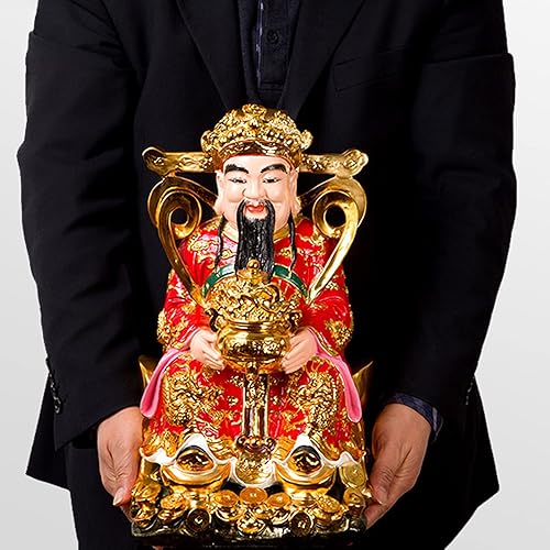 Miniatura 2 de CHUNCIN - Estatua de Feng Shui CAI Shen, Dios de la fortuna, riqueza, escultura de la suerte, coleccionable, decoración de Feng Shui, regalo de