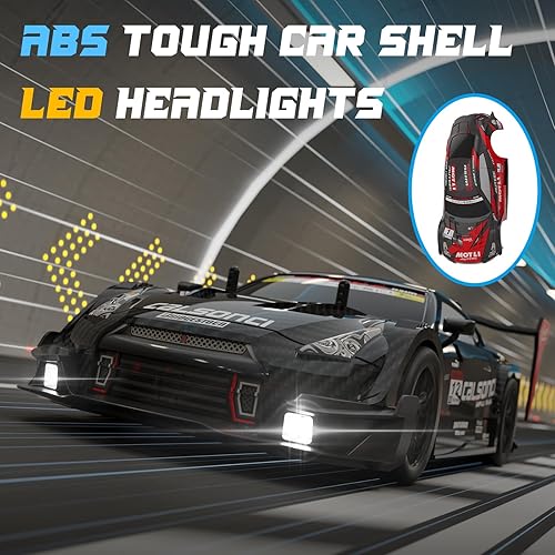 Miniatura 3 de LFOLUSU Coche de control remoto RC Drift Car escala 116 4WD RC Car con luces LED 2.4GHz 17.4 mih RTR de alta velocidad de carreras de juguete