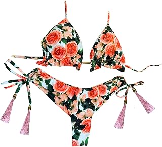 NHNKB Summer Dress Women's Bikini Set Bikini Women's Bikini Maternity Swimsuit Set Swimwear Bandeau Brazilian Women Swimwear Bandage Push Up Bikini Swimwear 's Set Tops Economy Pack, red, M