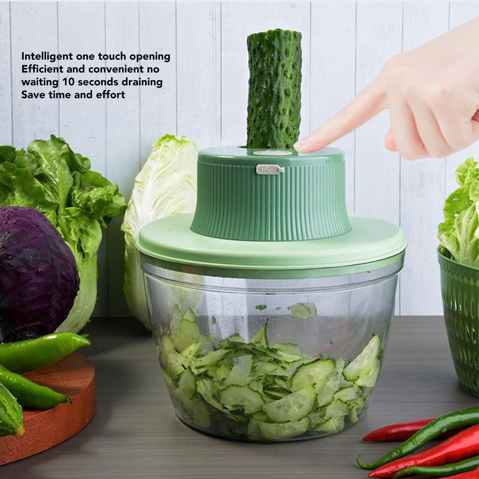 Coupe-Légumes Électrique 4-en-1 Multifonction – Hachoir, Trancheur et Éplucheur Rechargeable USB – Portable sans Fil