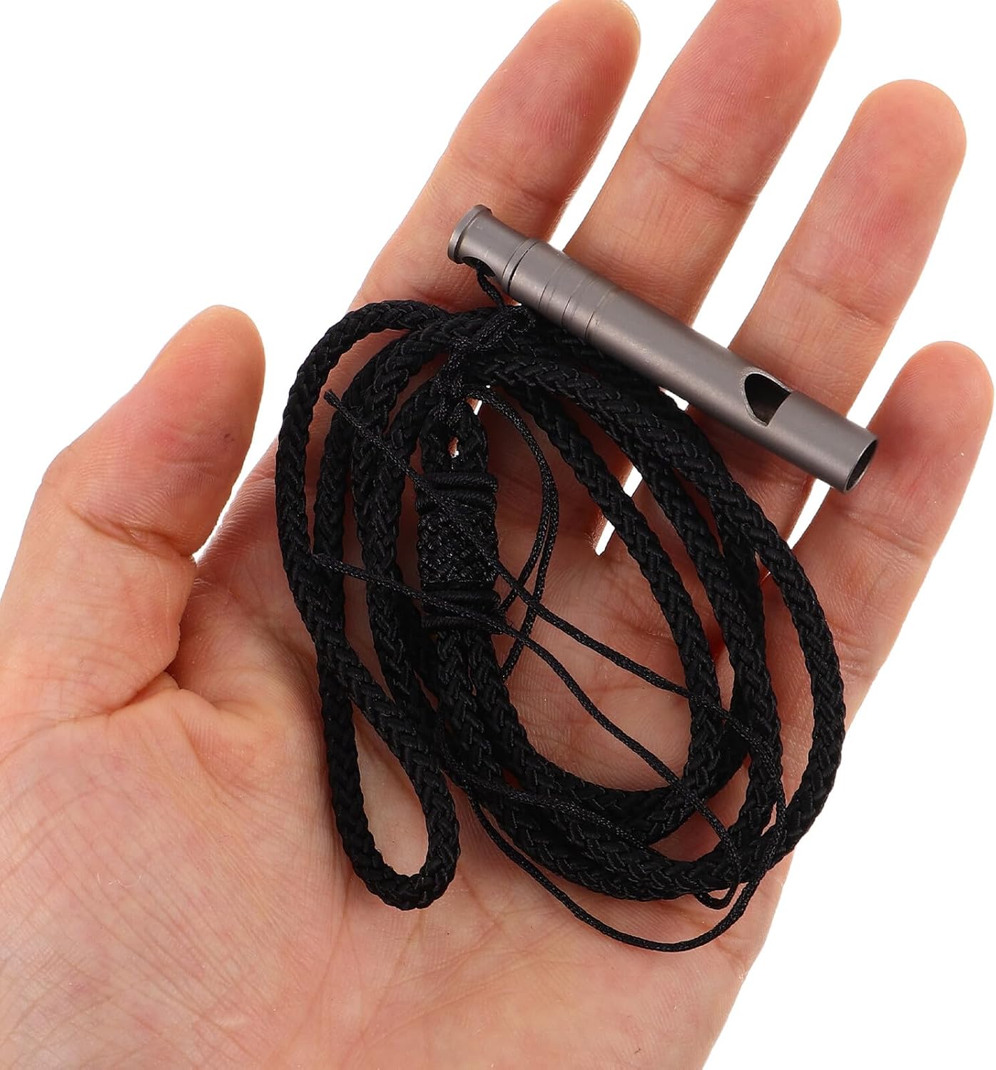Emergency Survival Whistle with Lanyard, High Decibel Single Tube Signal Whistle for Camping Hiking Outdoor Safety Training Tool
