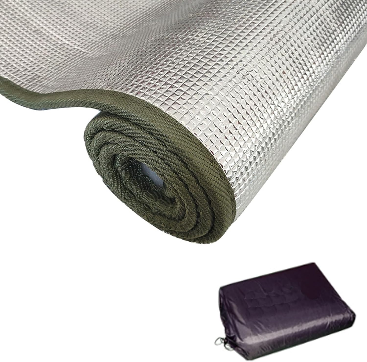 Aluminium Insulating Mat Foil Foam Mat Sleeping Mat Waterproof Double-Sided Moisture-Proof Foldable Tent, 9mm Thick, for Camping Thermal Floor Mat for Tent Aluminium Sleeping Mat