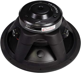 AUDIOPIPE TS-CVR12 12-inch Edge Extension PP Cone Woofer 750 Watts 375W Rms CVR Series 4 Ohm DVC Car Audio Black Subwoofer Dual Voice Coil BASV