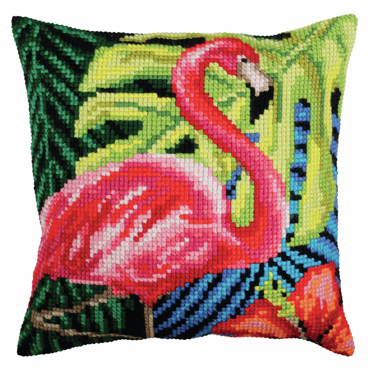 Collection d'Art Cushion KIT/Pink FLAMINGO/40 X 40, Multi, 40 x 40cm,5361