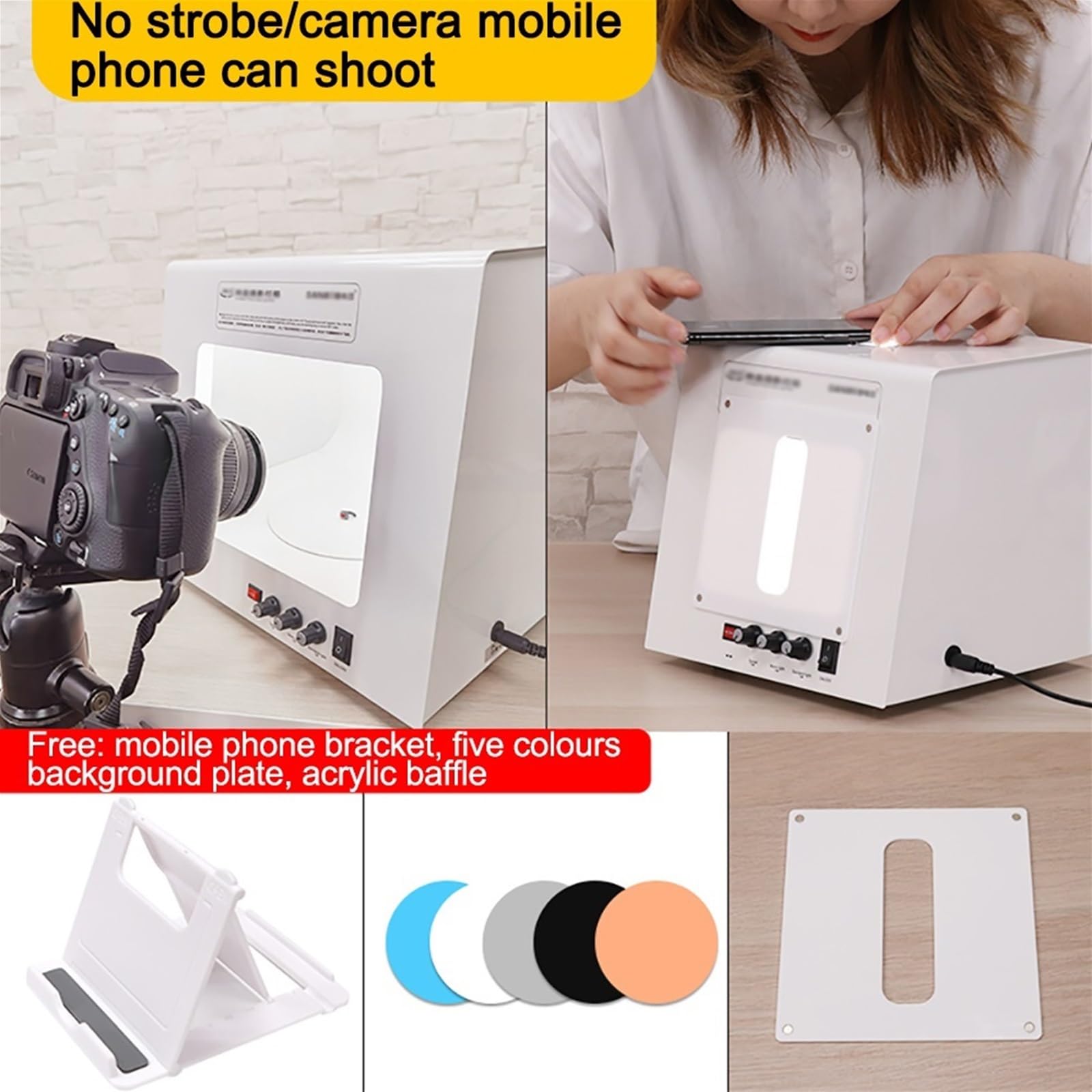 Amazon.co.jp: 写真スタジオライトボックス、ミニ調光ジュエリー