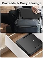 Vista 6 de SAIJI Escritorio de regazo ajustable en altura e inclinación, soporte portátil para computadora portátil para cama, automóvil, sofá y reclinable