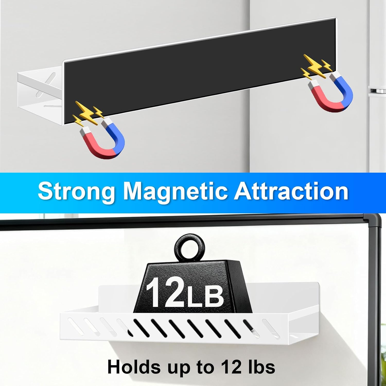 マグネットメタルブックシェルフ ホワイトボード用 メタルマグネットブックシェルフ2個 教室/オフィス/教師用ブックディスプレイシェル