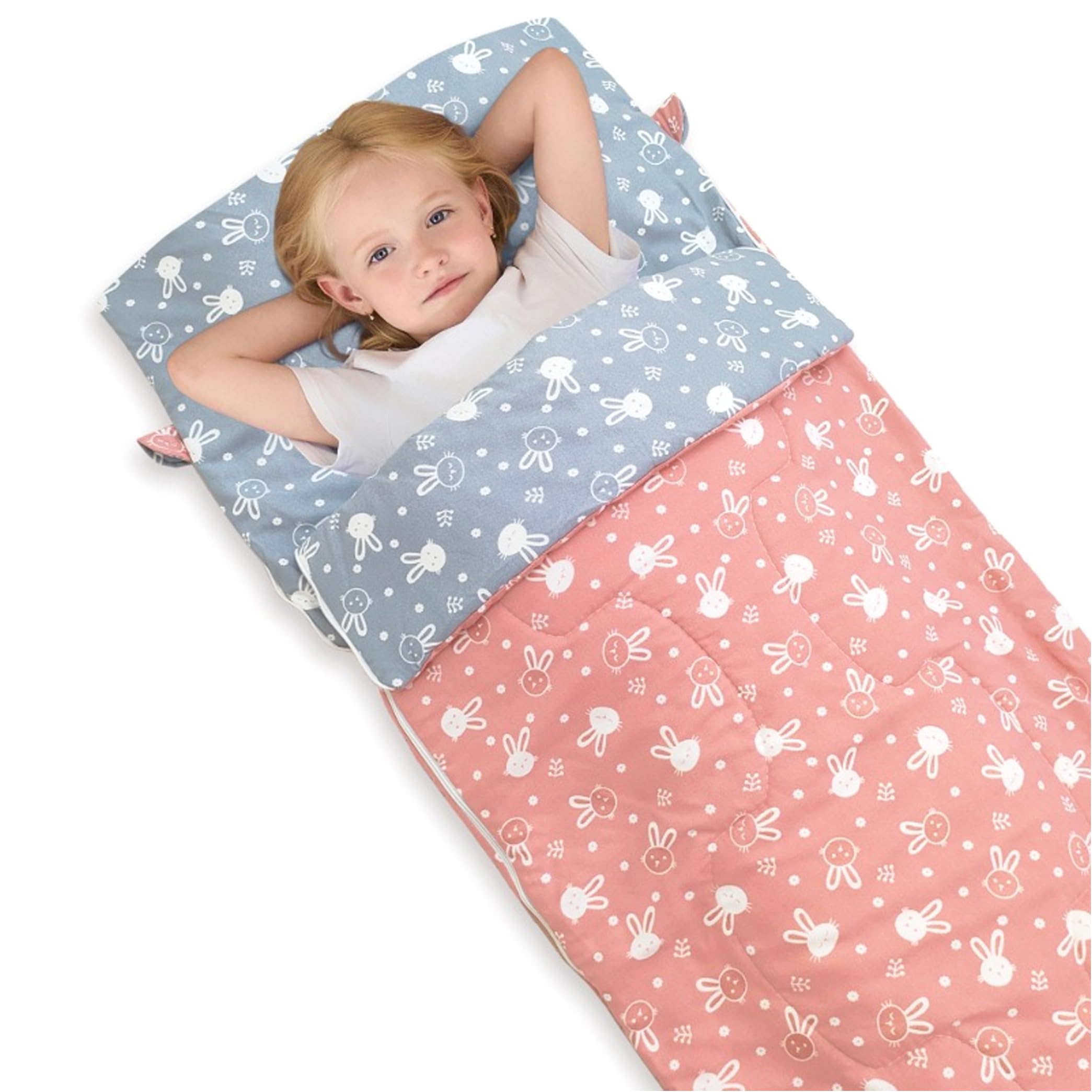 Aetherize Toddler Nap Mat with Detachable Blanket, Nap Mats for Preschool & Daycare, Kids Sleeping Bag, 25.51x66.93 Inch Toddler Mat