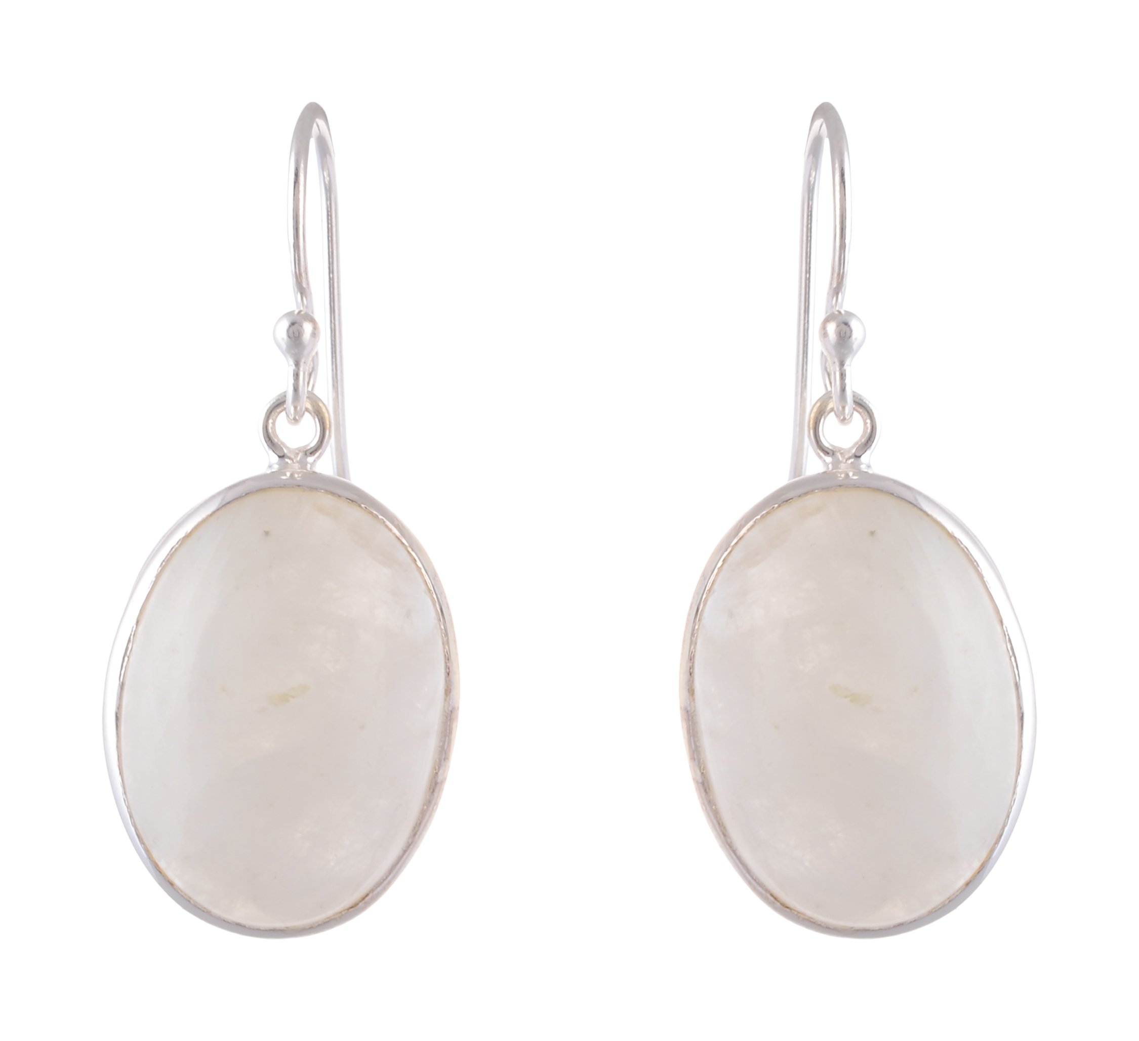 SilverTree925 Natural Rainbow Moonstone In PURE 92.5 Sterling Silver Earrings (ST 383)-image-34