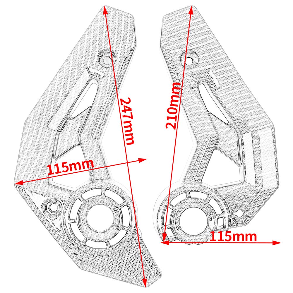 Panneaux latéraux pour Ninja 650 Z650 2017-2023 2024 2025 2026 Garniture de remplissage de cadre Protection de carénage (Fibre de carbone)