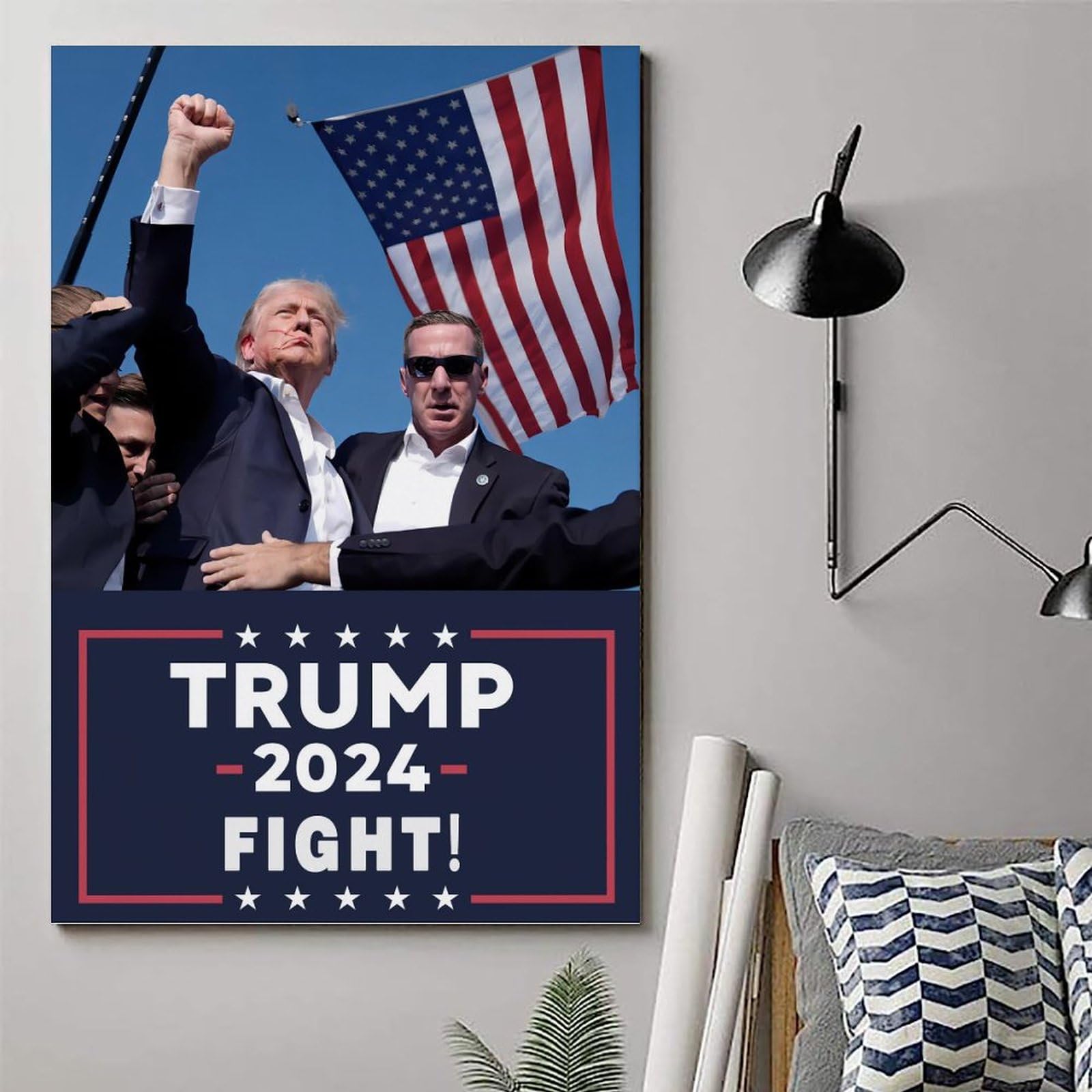 Amazon.co.jp: HKEEWY Trump 2024 Fight for Americaポスター - 大統領