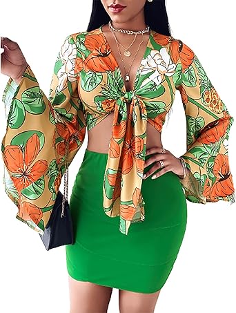 tropical two piece sets