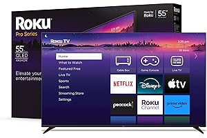 Roku Smart TV - 55" Pro Series 4K QLED Roku TV