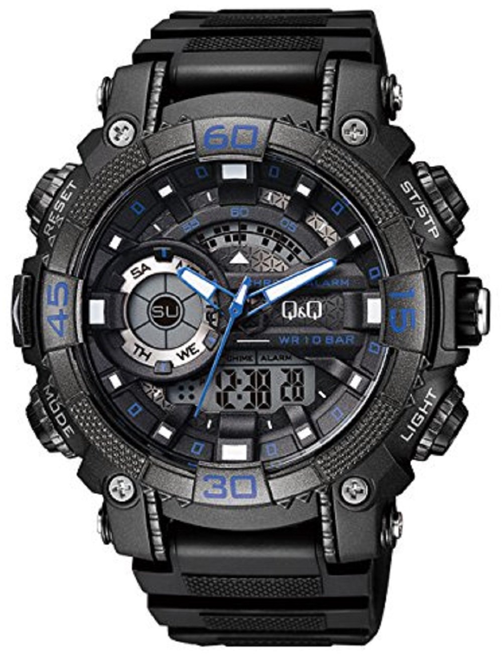 Q&Q Analog-Digital Black Dial Mens Watches - GW87J003Y (B019WJ14UO) Amazon Price History, Amazon Price Tracker