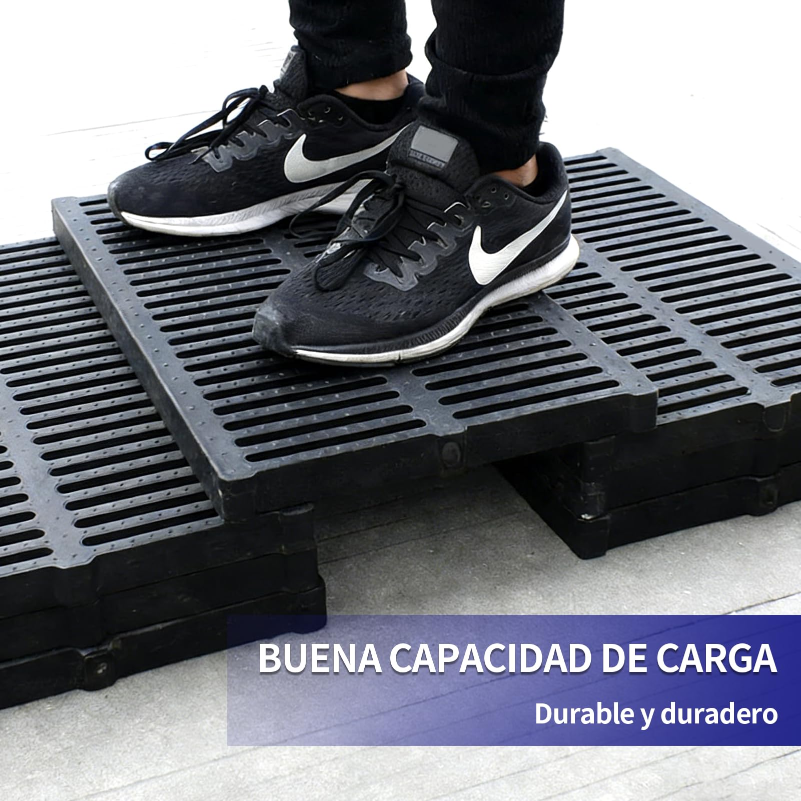Rejilla Antideslizante para Canal de Desagüe | Superficie con Puntos de Agarre Seguro Incluso Mojada | Ideal para Bordes de Piscina, Duchas y Zonas de Paso