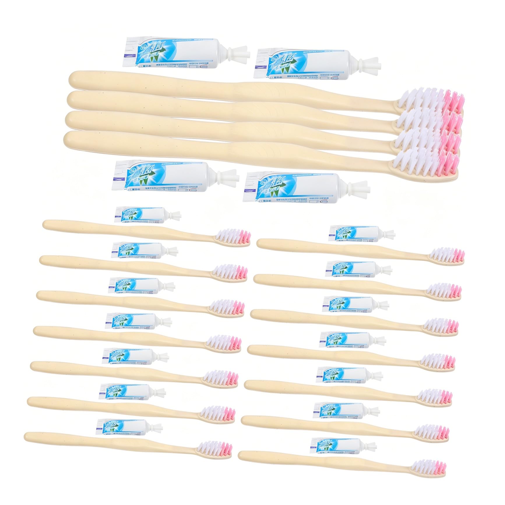 Toyvian Set da 100 Spazzolini da Denti Monouso con Dentifricio Spazzolino Manuale da Viaggio Compatto Kit Igiene Orale per Campeggio Hotel e Viaggi D’Affari