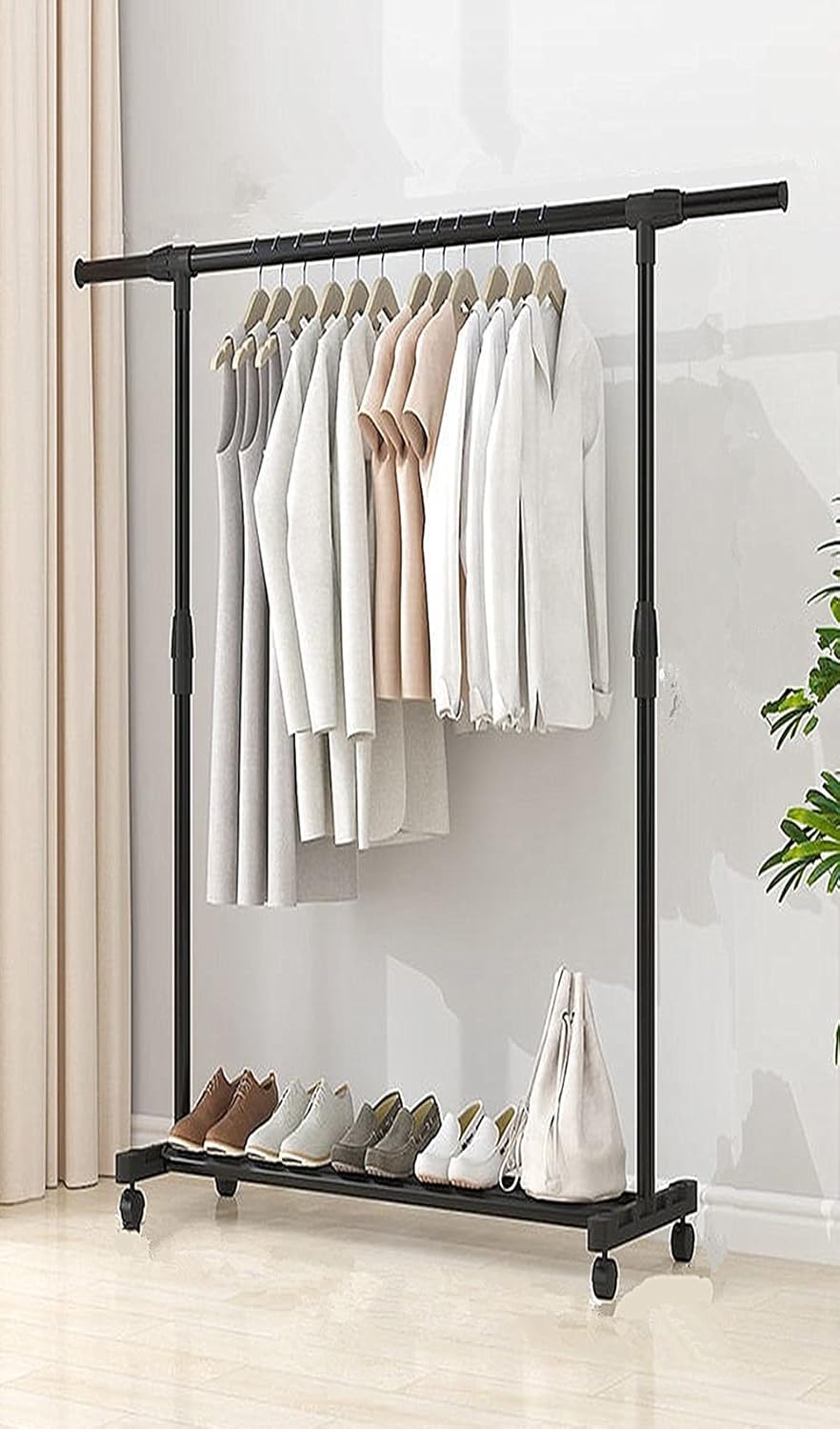 HAWAII Clothing Garment Rack,Clothes Hanger Stand with Wheels and