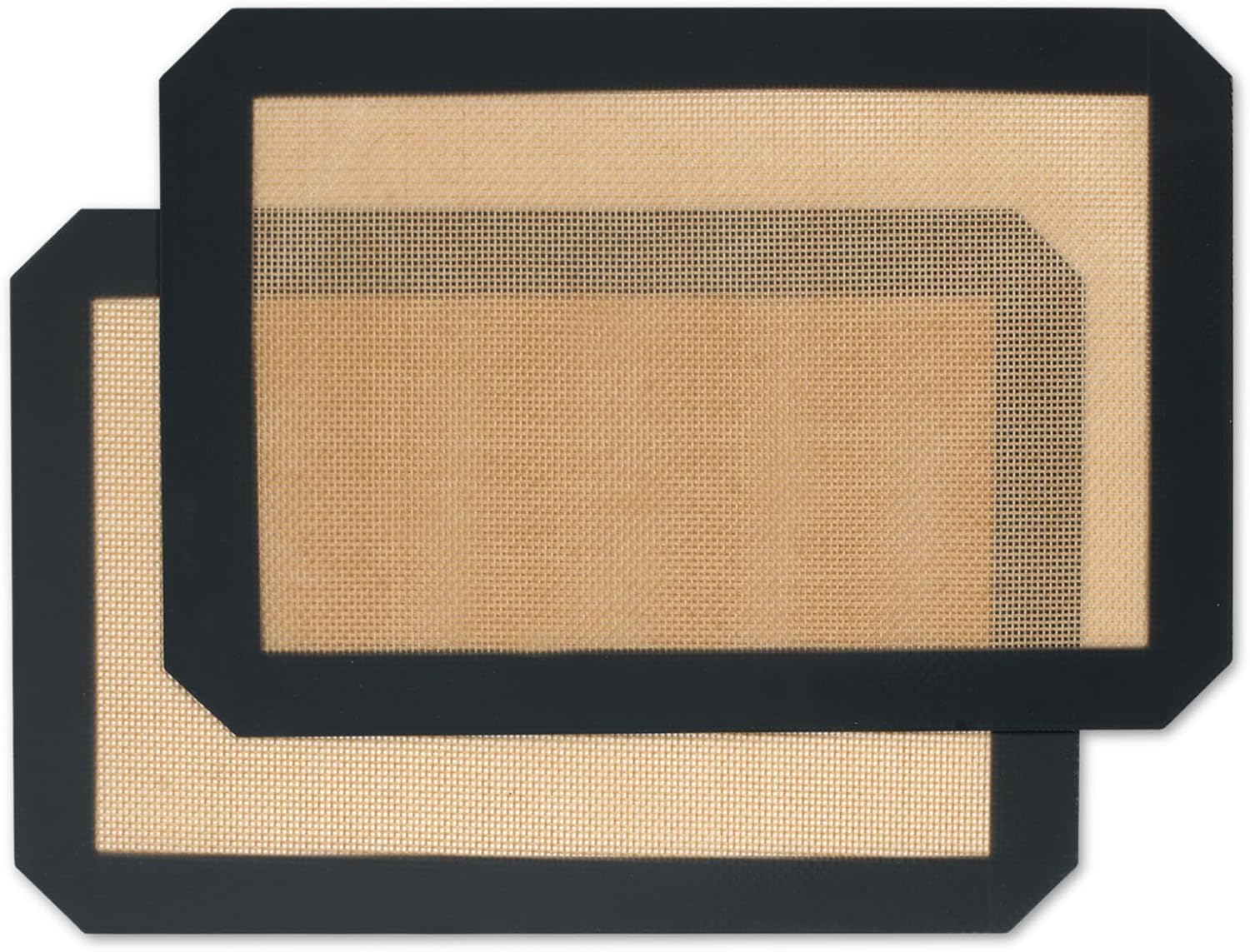 Silicone Baking Mat,Silicone Mat,2 Pack Reusable Non-Stick Baking Mat,Food Safe Silicone Mats for Baking, Oven Baking Sheet for Making Cookies, Macaroons, Bread,(11.8″L x 8.3″W)