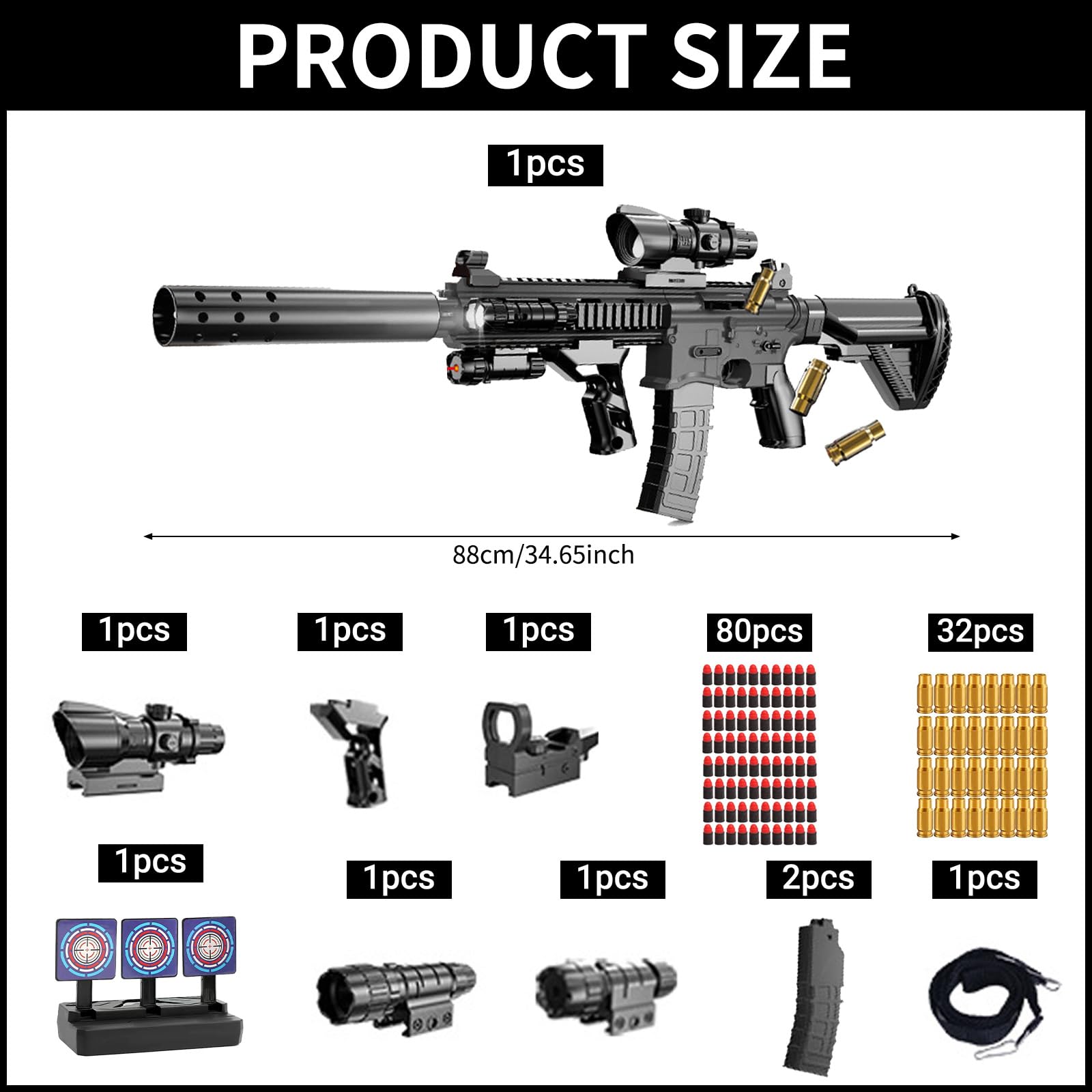 Spielzeug Pistole,Schaumstoff-Blaster,Spielzeugpistole,Blaster Toy Gun,Sicherheitstraining oder Spiel,Soft Foam Bullet Toy,Schaumstoff Soft Bullet Gun,Soft Foam Bullet Blaster Toy,für 14+