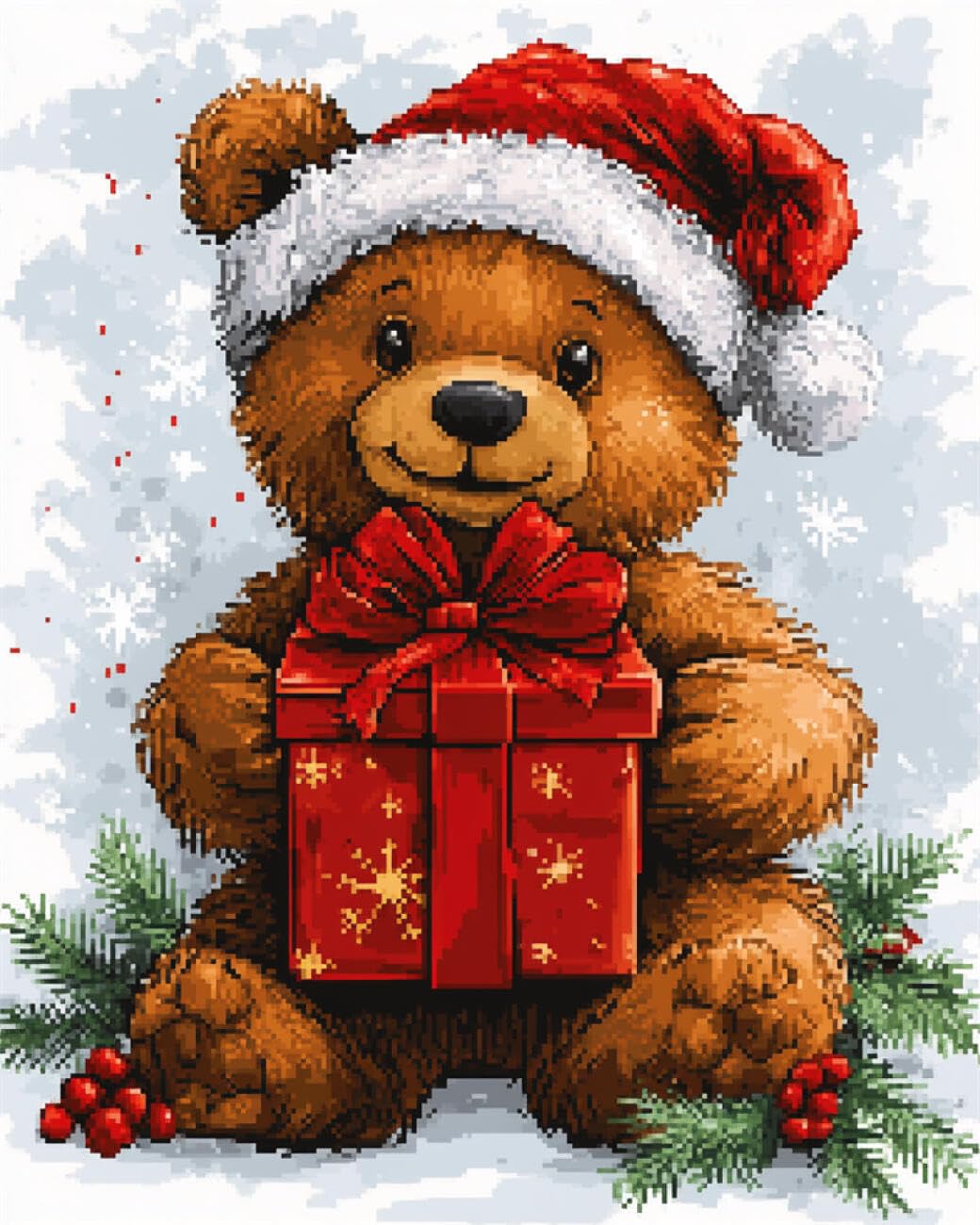 Axiangzik D Iy Stampe Cross Stitch Kits Cartoon Bear 11Ct 80X100cm
