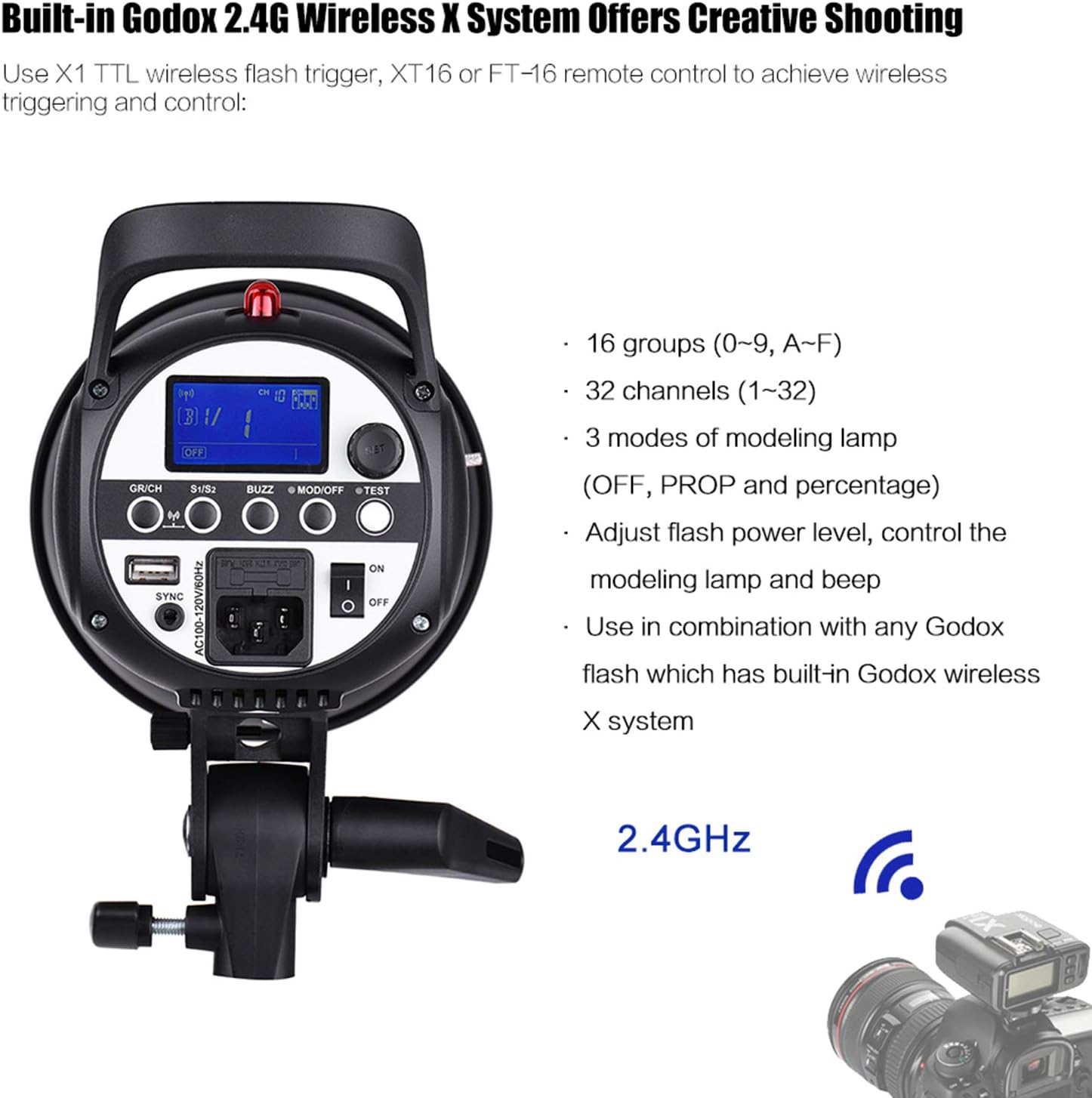 Godox 2 x SK400II 800Ws Strobe Flash Light Monolight Kit for Studio