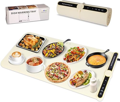 Miniatura 10 de Tapete de calentamiento de silicona para alimentos, bandeja de calentamiento eléctrico rápido de superficie completa, tapete de cocina de