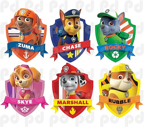 Miniatura 4 de Paw Wall Decals Kids Cartoon - Paw Team Kids para dormitorio, apartamento, decoración de pared, juguetes para niños, guardería, decoración