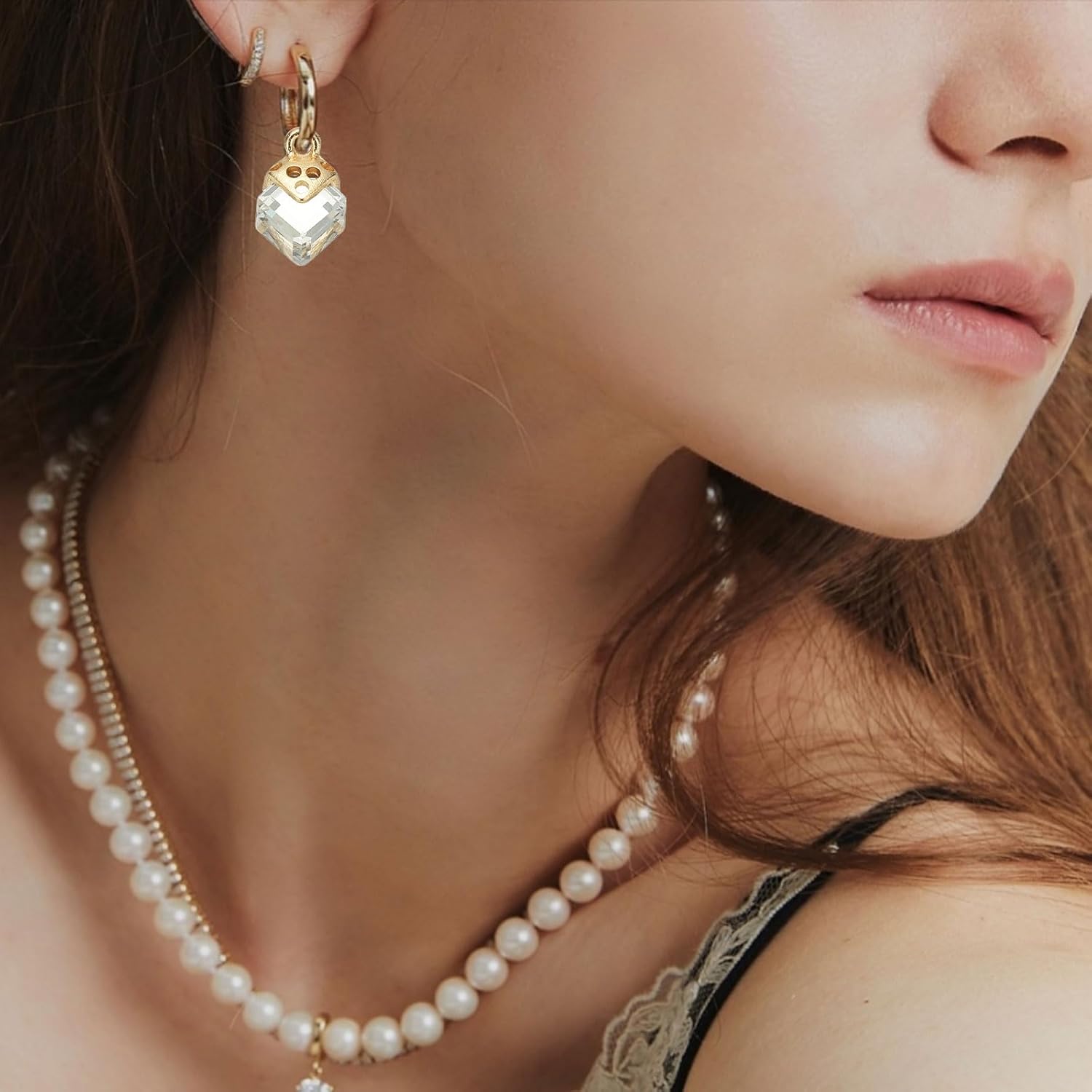 uxcell 40 Pcs Rhinestone Charm Cubic Zirconia Square Crystal Rhinestones Pendants Craft Supplies for Jewelry Making Bracelet Necklace Earring Pendant DIY Accessories - Image 6