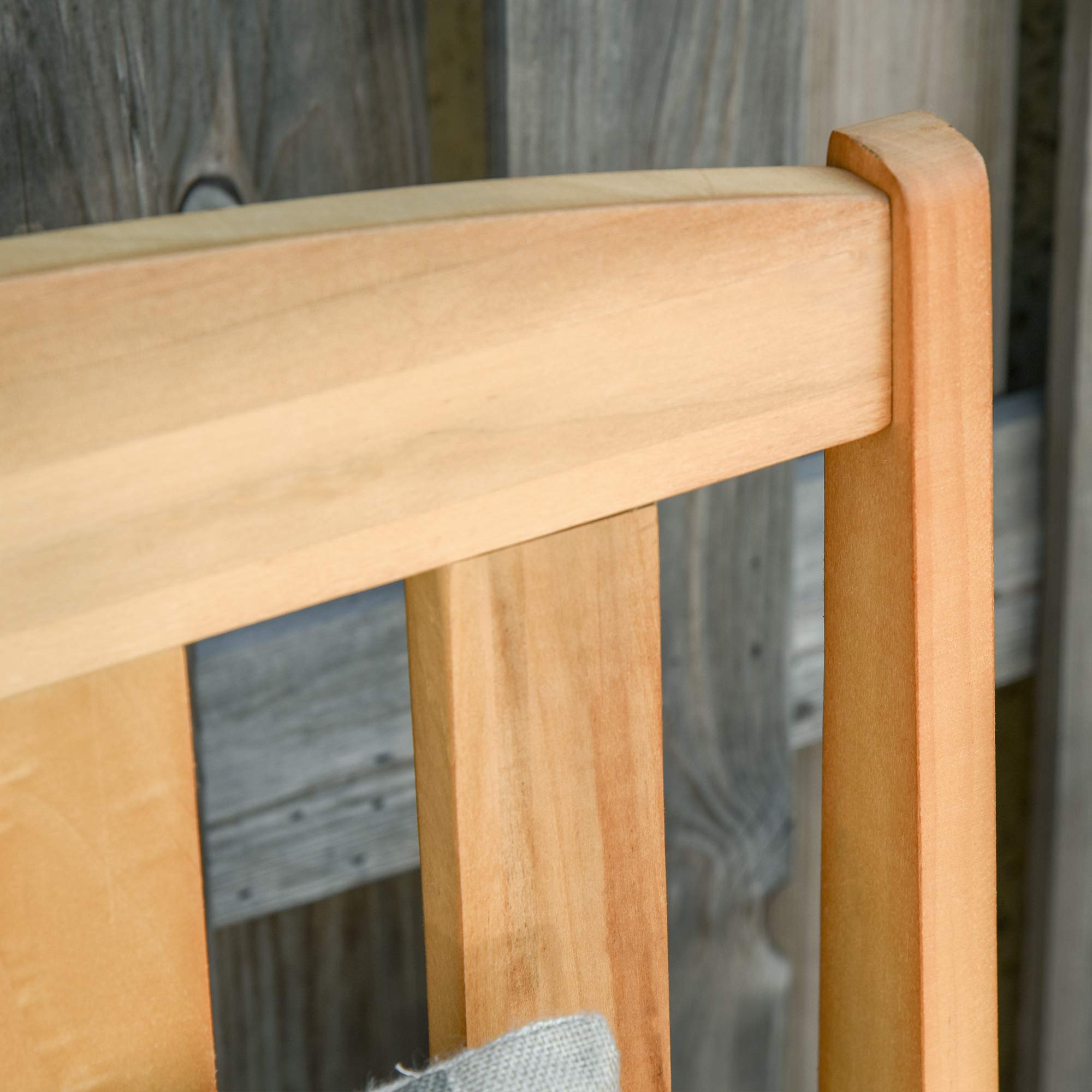 Outsunny Panchina da Giardino a Dondolo da 2 Posti con Braccioli, Panchina da Esterno in Legno di Abete, 132x51x95.5cm, Colore Legno