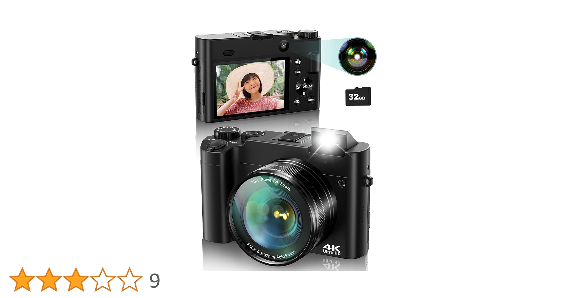 Amazon | 4K デジカメ デジタルカメラ 6400万画素 4K解像度