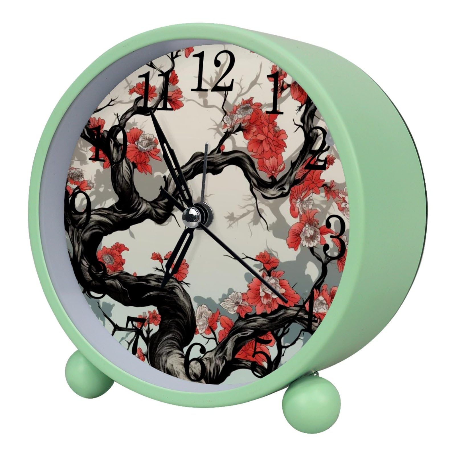 etoenbrc Battery Operated Clock Slient Plastic Table Clock Battery Operated Bedside Alarm Clock with Light for Bedroom Living Room(Color225)