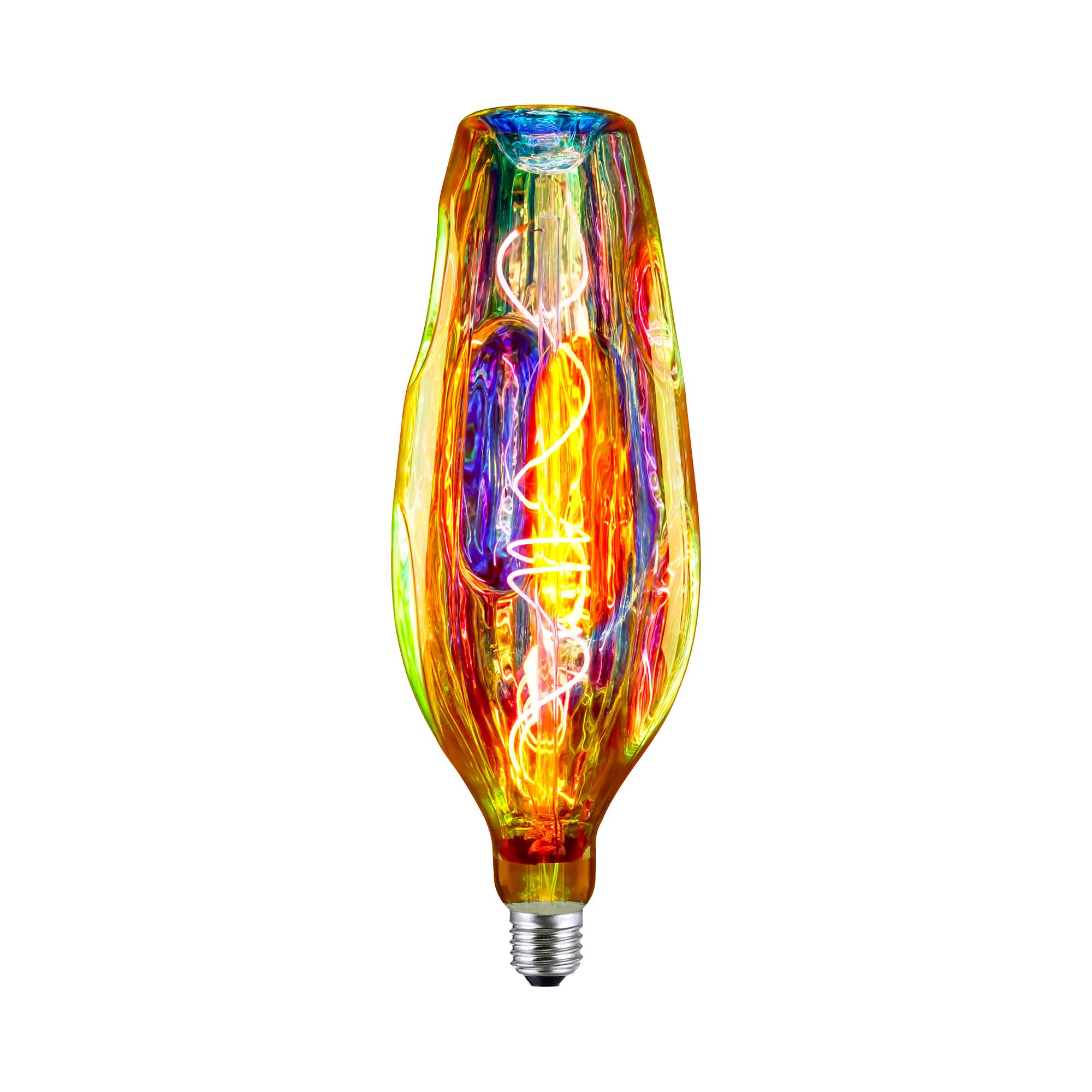 Suprema, Bombilla Decorativa, Decoración Gigante Botella Acabado Arco Iris, Dimmerable, Luz Caliente 1800K, Casquillo E27