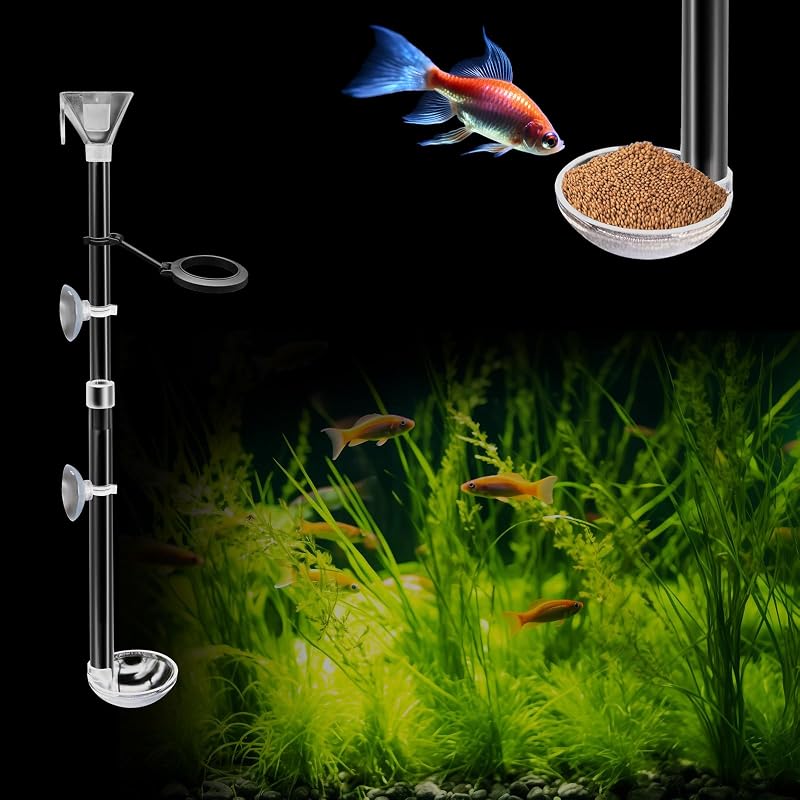 Kit de comedouro para camarões e peixes com tubo ajustável Niuohoy (Small)