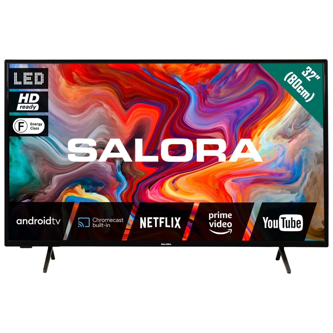 Android TV Salora 24 pouces HD Smart TV compacte avec applications de streaming - 8