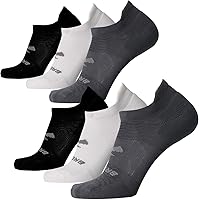 Brooks Run-In No Show Running Socks for Men & Women - 6-Pack Comfort Fit Athletic Performance with Cushioning & Breathability