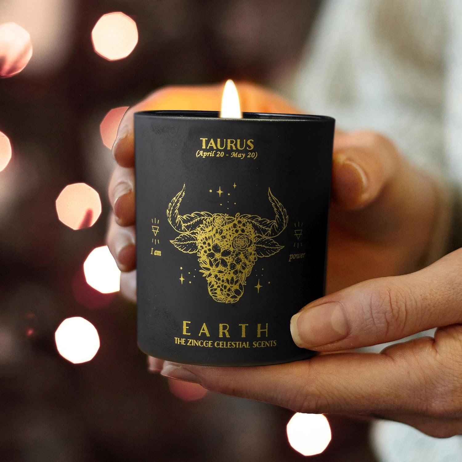 Taurus Zodiac Scented Candle Gift Set for Men and Women – Rose Aroma Crystal Candle with Bracelet & Earrings, Astrology Gift Box, Mother’s Day & Thank You Gifts