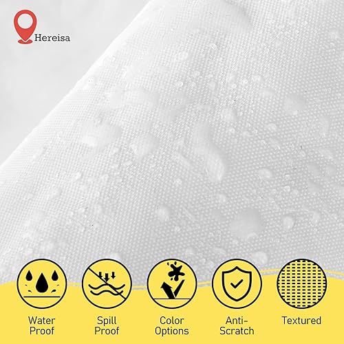 Miniatura 4 de Paquete de 3 manteles de plástico desechables de 54 x 108 pulgadas, manteles de color blanco hueso, manteles de fiesta nupcial para fiestas