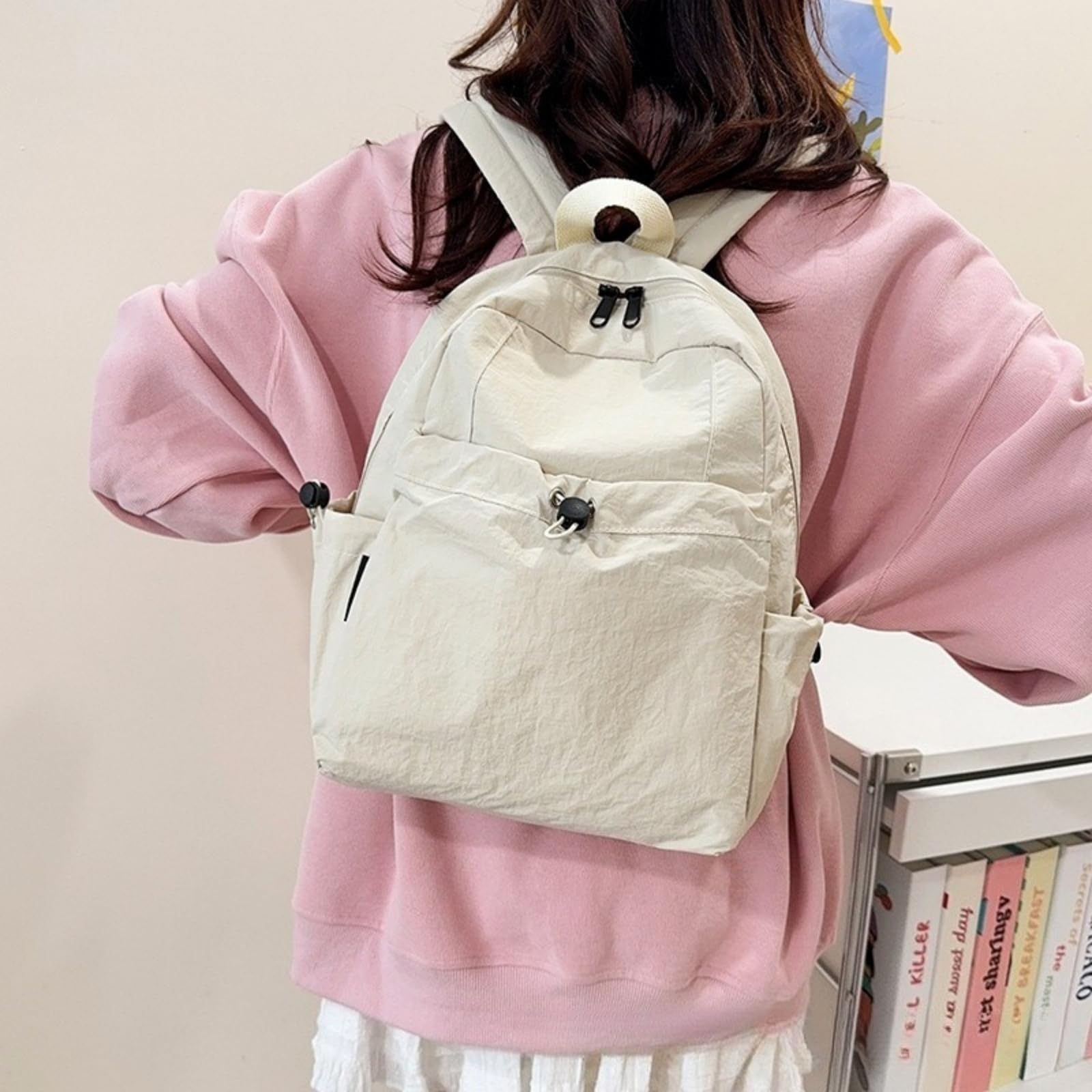 Zaino Piccolo Casual per, Daypack di Viaggio All'aperto Leggero per L'uso Giornaliero del Campeggio Escursioni-Black