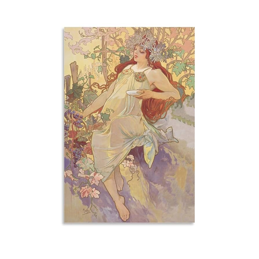 Amazon.co.jp: Alphonse Muchaアルフォンス・ミュシャ《秋