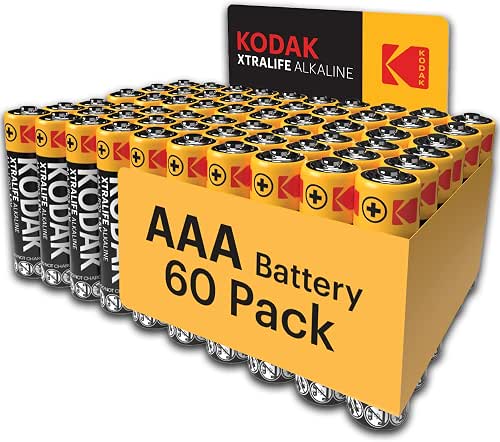 KODAK AAA Alkaline Batteries (60 Pack) Triple A High-Performance Battery