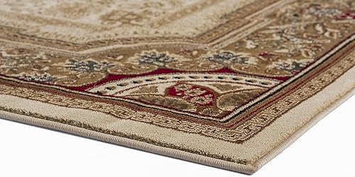 Miniatura 5 de Alfombra de área de 5 x 7 para sala de estar, comedor, dormitorio, entrada  Alfombras para Salas  Tradicional, Oriental  Interior  Marfil 5'3'' x