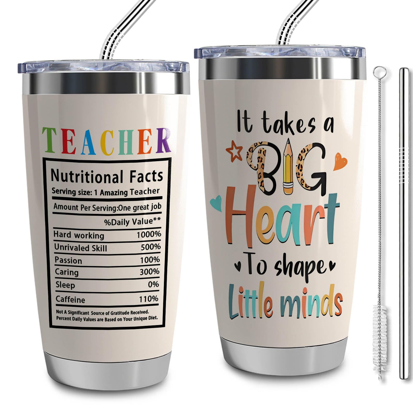 LLKJHGE Teacher Gifts Tumbler for Women Men,20 oz Stainless Steel Insulated Tumbler with Lid,Teacher Appreciation Week Gift Birthday Gifts from Students, Back To School