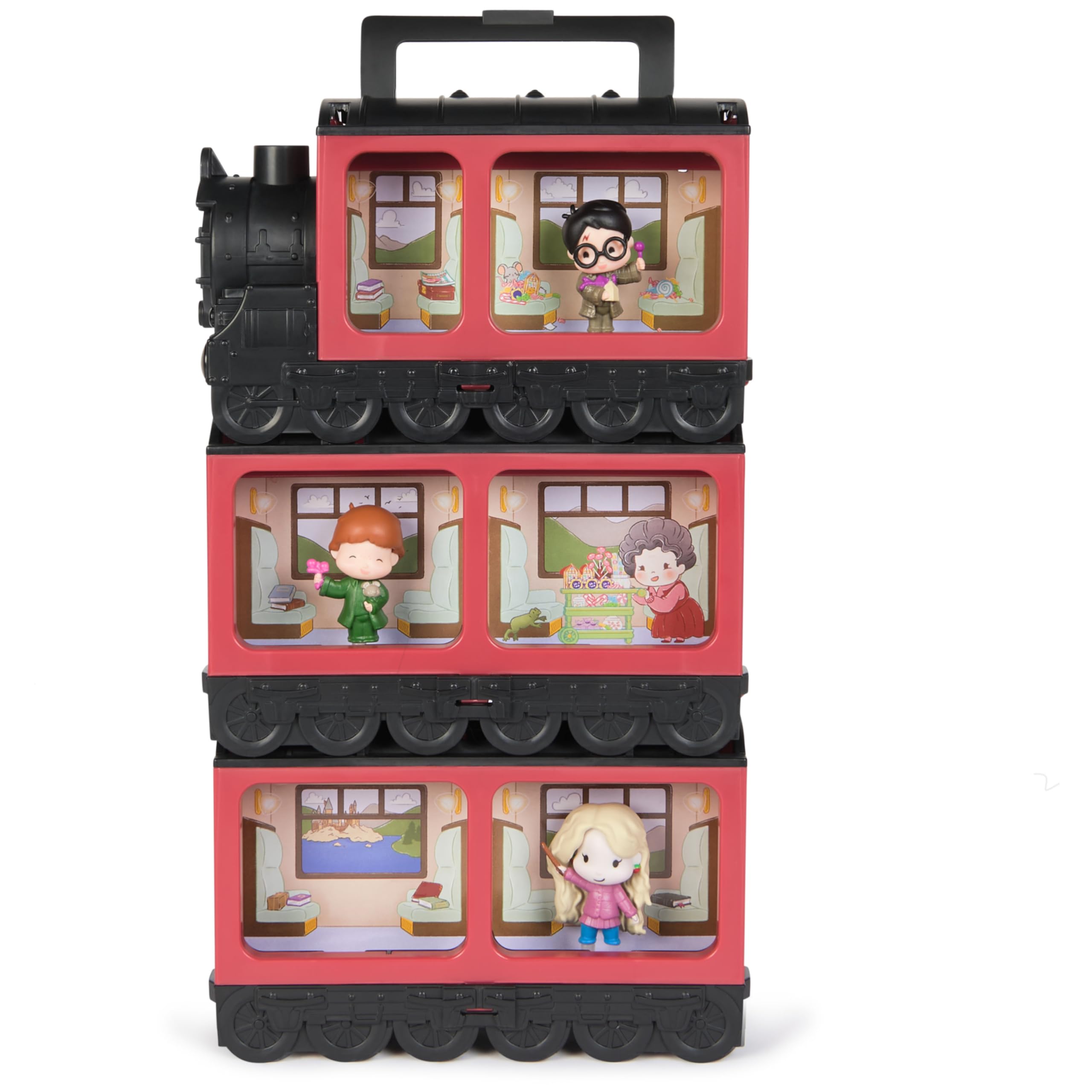Wizarding World Harry Potter – Hogwarts Express Momenti Magici S5-3 Bambole Figure articolate con 3 carri, personaggio Harry Potter – Giocare ed esporre – Giocattolo per bambini 6 anni e +