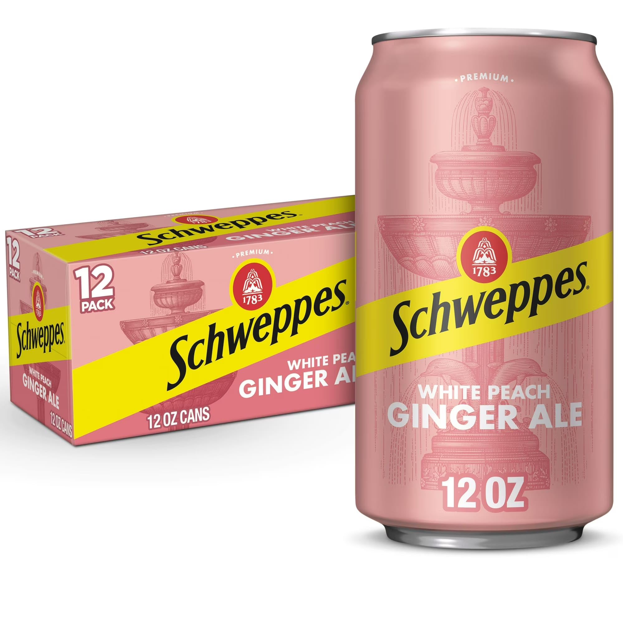 Amazon.com : Schweppes White Peach Ginger Ale - Refreshing, Crisp