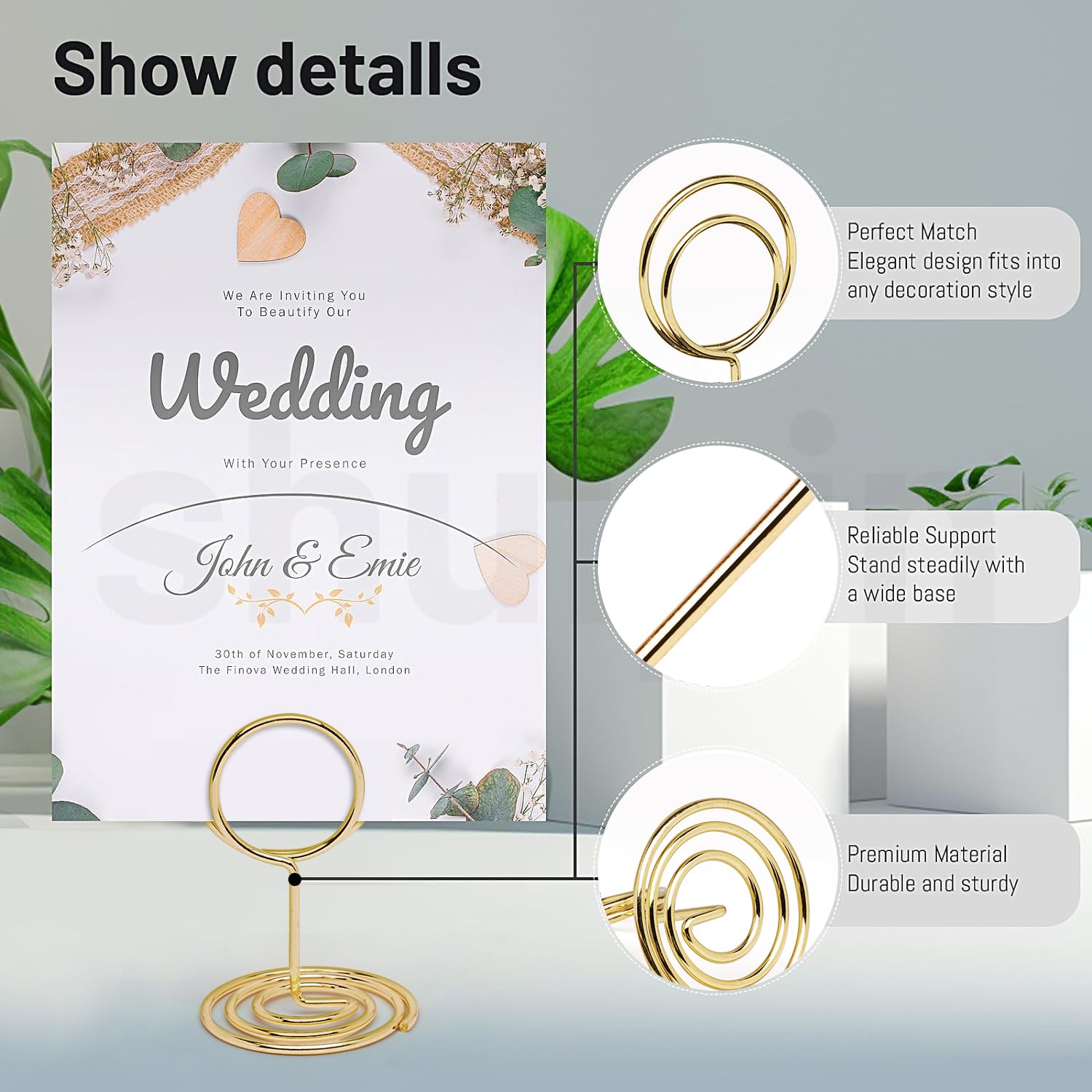 Gold Table Number Holders - 30 Pack -3