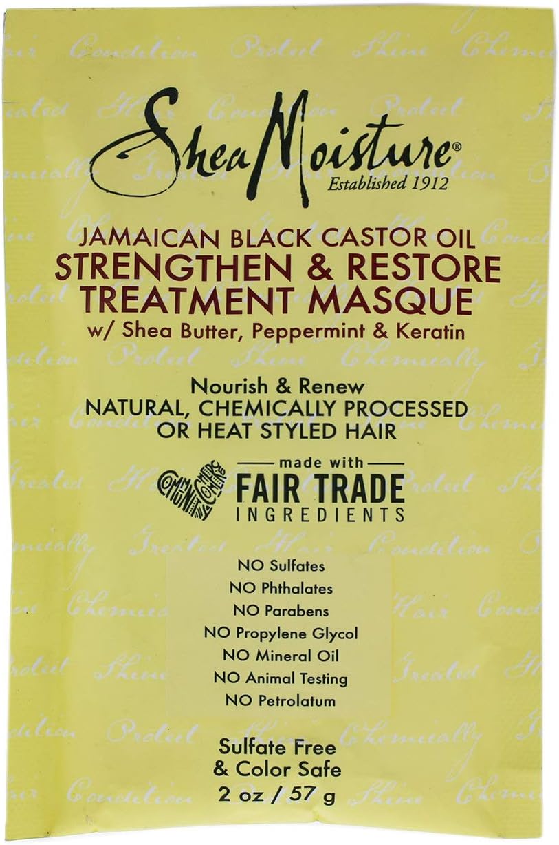 Jamaican Black Castor Oil Strengthen Grow Restore Treatment Masque For Unisex 2 oz Treatment, White